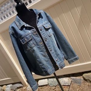 Old navy oversized denim stretch jacket